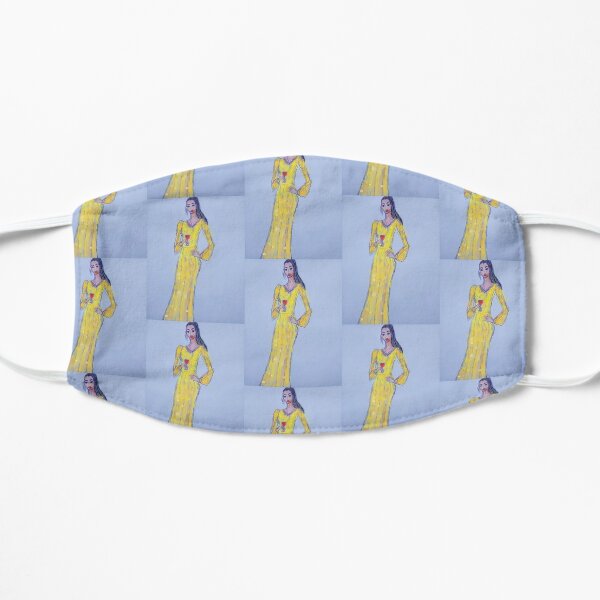 YELLOW DRESS FASHION ILLUSTRATION Mask