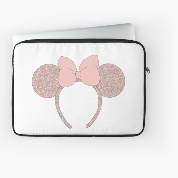 Diadema con oreja de ratón de oro rosa Funda para portátil