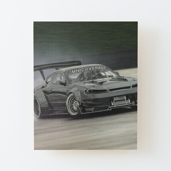 Drifting Car II Wood Mounted Print