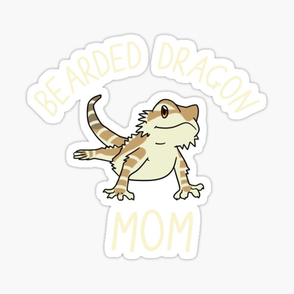 Cute Bearded Dragon Mom Sticker