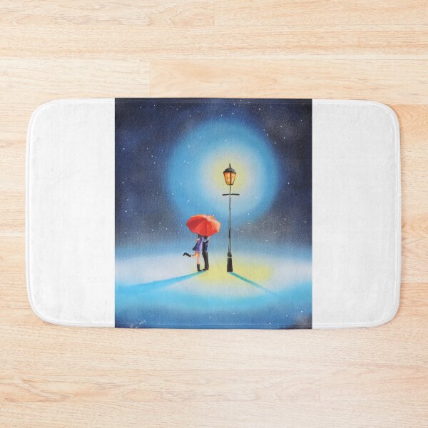 Item preview, Romantic couple under a street lamp painting designed and sold by GORDON BRUCE ART.