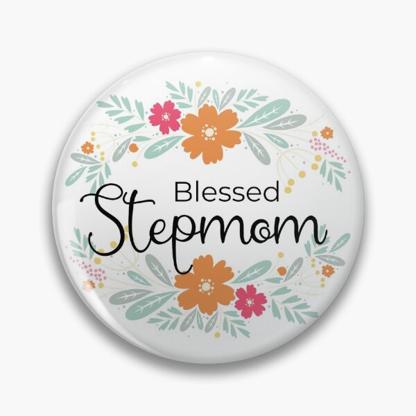 Item preview, Blessed Stepmom Bright Floral Wreath Print designed and sold by BlossomSky.