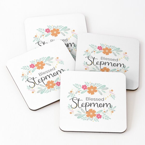 Item preview, Blessed Stepmom Bright Floral Wreath Print designed and sold by BlossomSky.