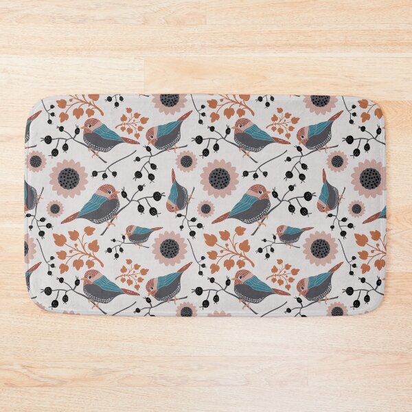 Item preview, Pink & Rust Chickadee Berry Floral  designed and sold by StudioPosies.