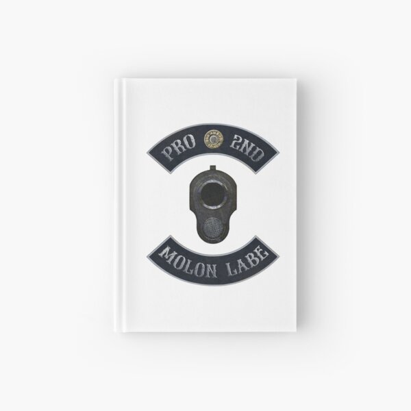 Pro 2nd Amendment, Molon Labe in Rockers with M1911 Colt 45 Hardcover Journal
