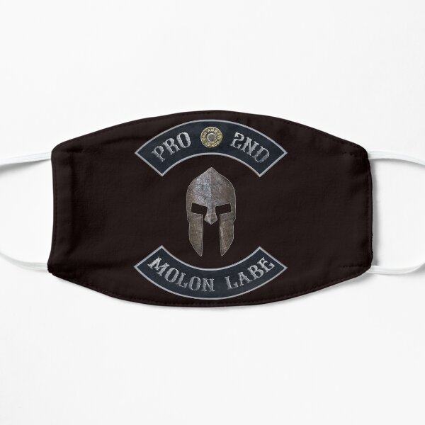 Pro 2nd Amendment, Molon Labe in Rockers with Spartan Helmet Mask