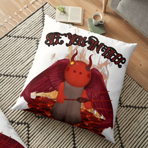 Cute Floating Devil Horns Roblox Devil Girl Pillows Cushions Redbubble