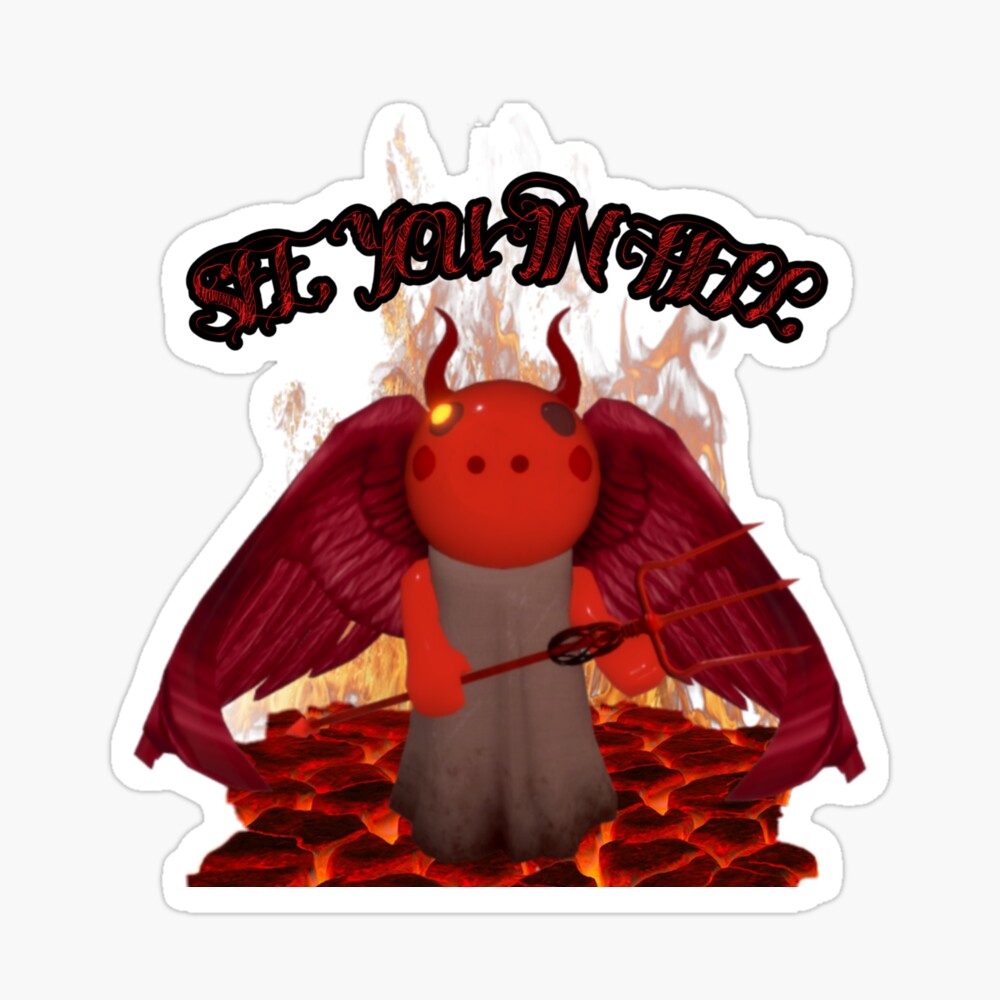 Devil Piggy Roblox Canvas Print By Dawnhudson1983 Redbubble - devil roblox logo