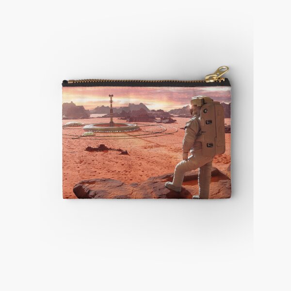 Item preview, astronaut on planet Mars, looking at a martian colony designed and sold by DottedYeti.