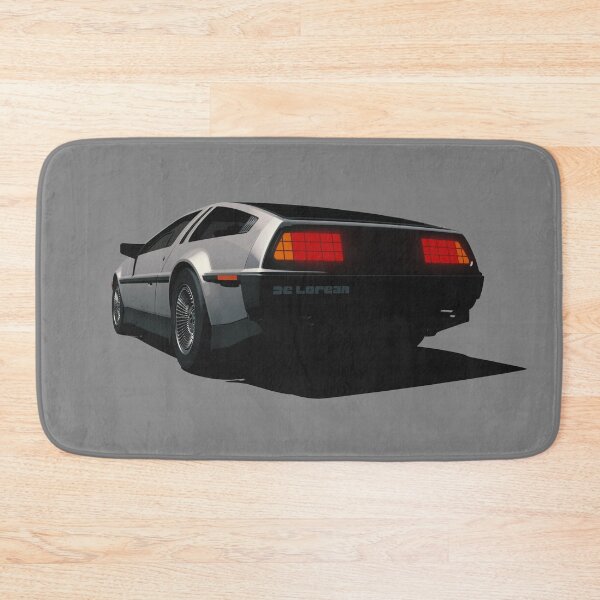 Item preview, DeLorean DMC-12 cartoon retro style car back view designed and sold by BadPixel.