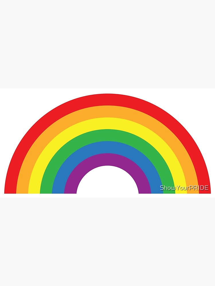 Sticker Rainbow Gay Pride Flag Poster By Showyourpride Redbubble 6176