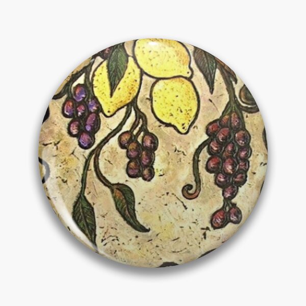 Item preview, Tuscan Lemons / Italy Art / Grapes / Trellis / Lemoncello / Rustic / Thick paint designed and sold by artenvironments.