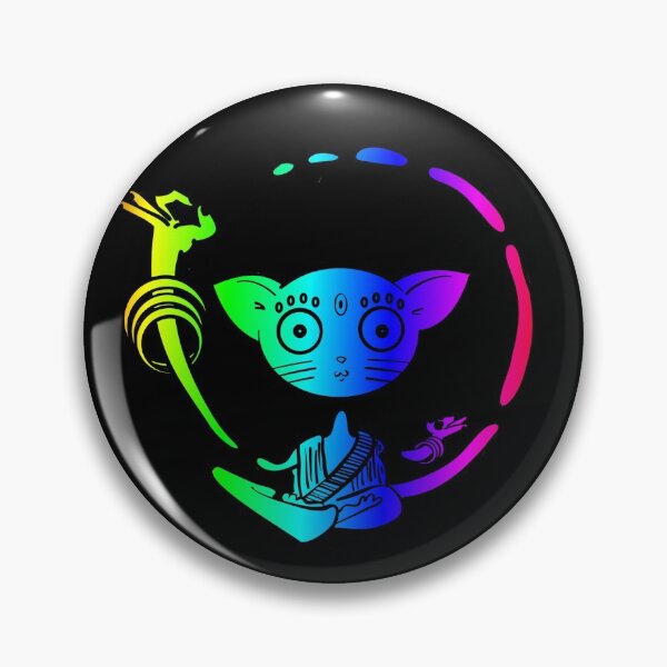 Item preview, Rainbow Buddhist cat awakening designed and sold by SubtleSplit.