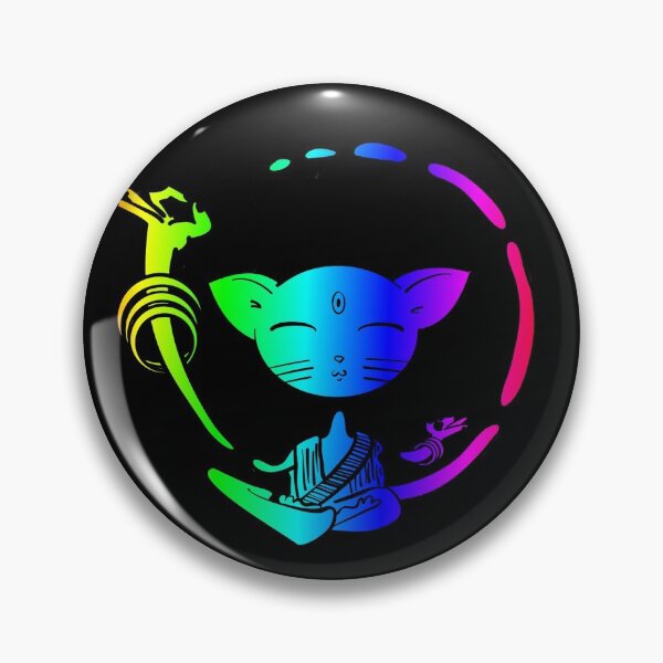 Item preview, Rainbow Buddhist cat designed and sold by SubtleSplit.