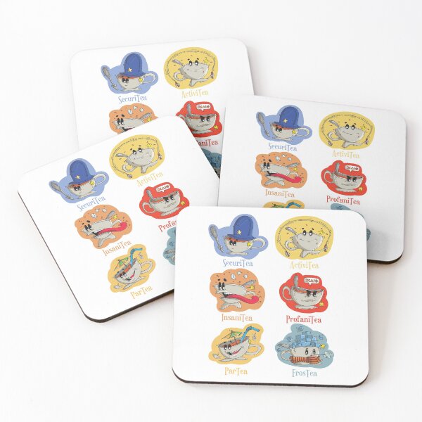 Item preview, Six Tea Cup Puns designed and sold by GrayDawn.
