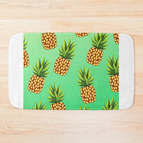 Item preview, Pineapple and leaves on green backround designed and sold by Delicarte.