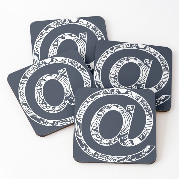 Item preview, @ sign With EGK75 Doodling, white version designed and sold by EGK75.