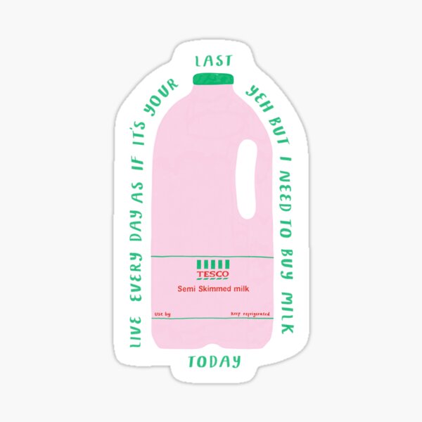 Milk Bottle Sticker