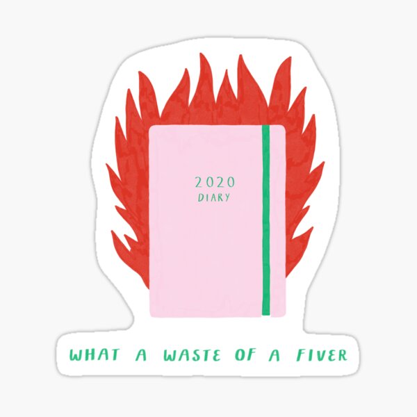 2020 Diary on Fire Sticker