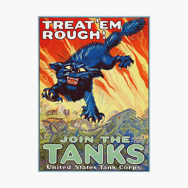 Item preview, Treat 'em rough - Join the tanks - 1917 WW1 Recruiting  designed and sold by warishellstore.
