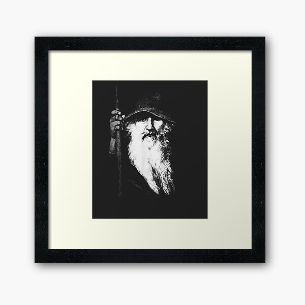 Odin, grey wanderer - Norse Viking Mythology Allfather 1886 Framed Art Print