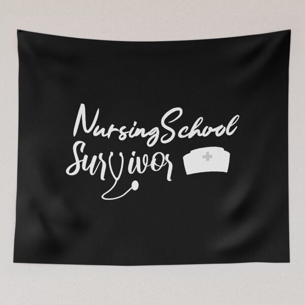 Item preview, Nursing School survivor , Nurse Graduation ,Nurse Grad Gift designed and sold by majidkacm.