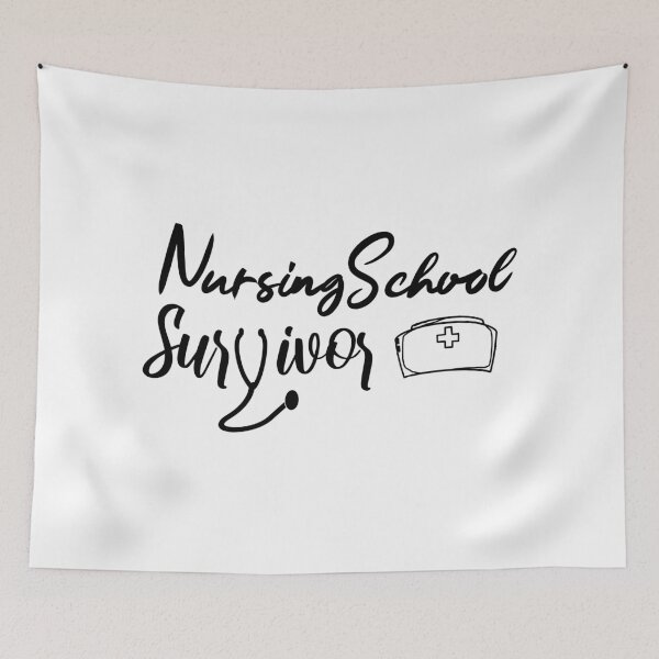 Item preview, Nursing School survivor , Nurse Graduation ,Nurse Grad Gift designed and sold by majidkacm.