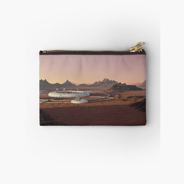 Item preview, station on Mars surface,  colony in desert landscape on the red planet designed and sold by DottedYeti.