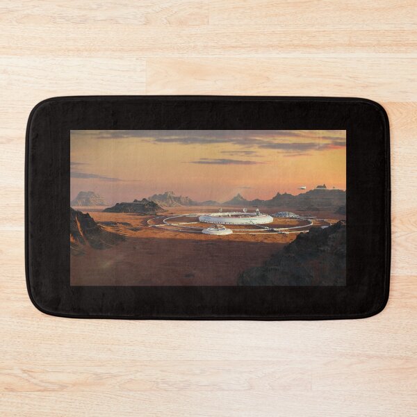 Item preview, colony on Mars, first martian city in desert landscape on the red planet designed and sold by DottedYeti.