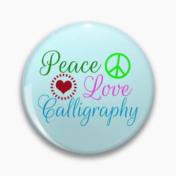 Item preview, Peace Love Calligraphy designed and sold by Epic Love Designs.