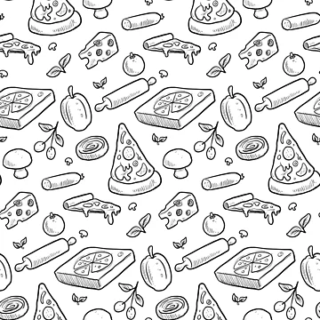 Artwork thumbnail, Pizza Pattern by edwardecho