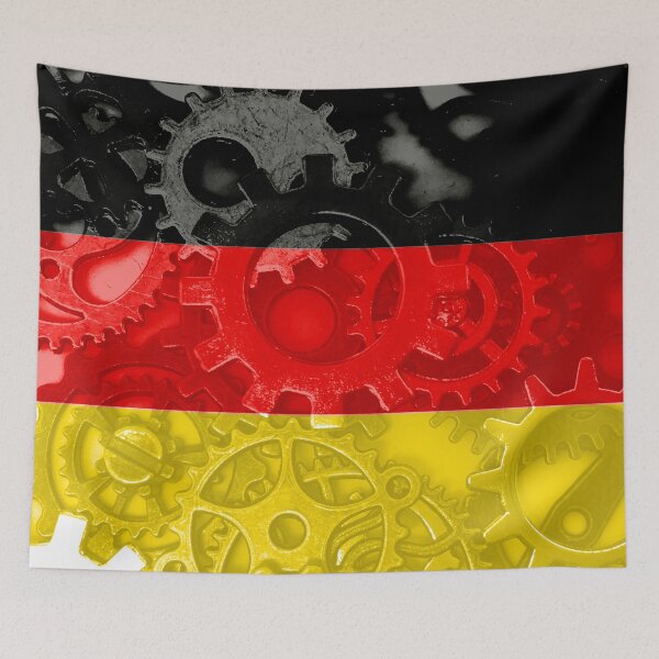 Item preview, Gear Flag of Germany Industrial Mechanic Engineer Flags - German Flag designed and sold by Dr-Pen.