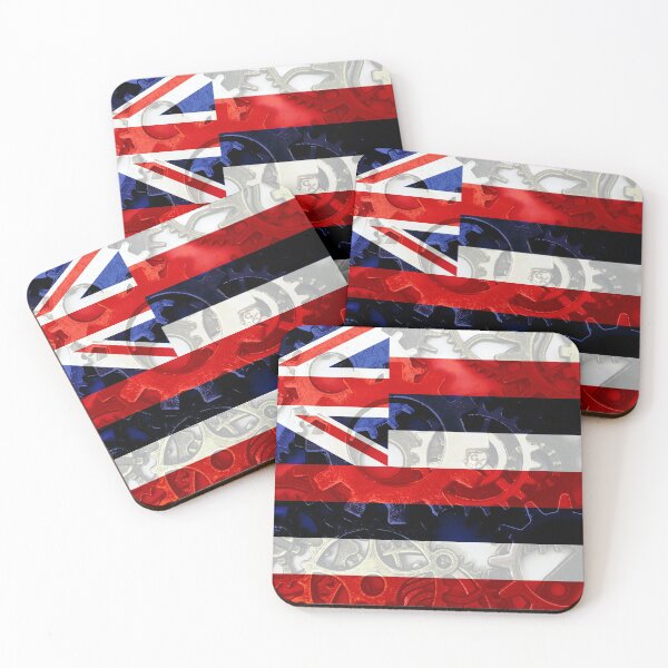 Item preview, Gear Flag of Hawaii Industrial Mechanic Engineer Flags designed and sold by Dr-Pen.