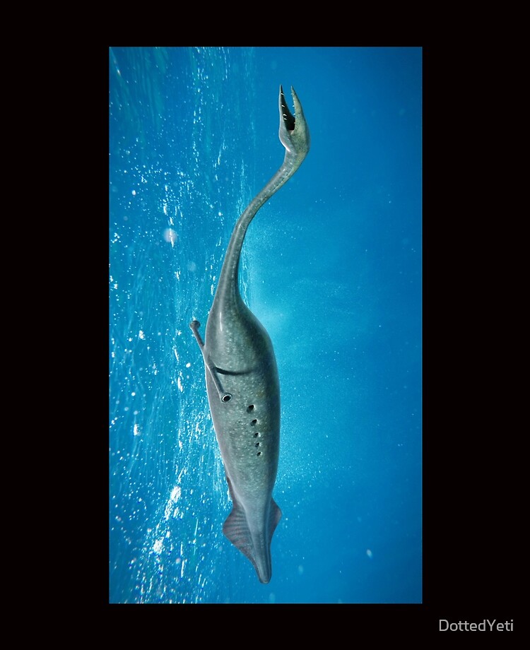 Tullimonstrum, Tully Monster swimming in the ocean, the State Fossil of  Illinois