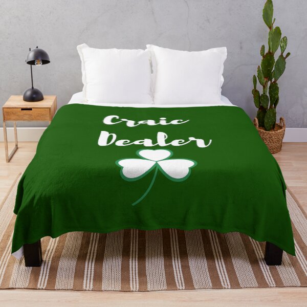 Item preview, Craic Dealer Fun Irish design white print on green mask pin sticker  tshirt  tee designed and sold by denisetees.