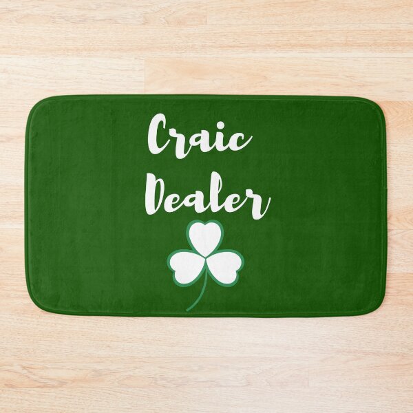 Item preview, Craic Dealer Fun Irish design white print on green mask pin sticker  tshirt  tee designed and sold by denisetees.