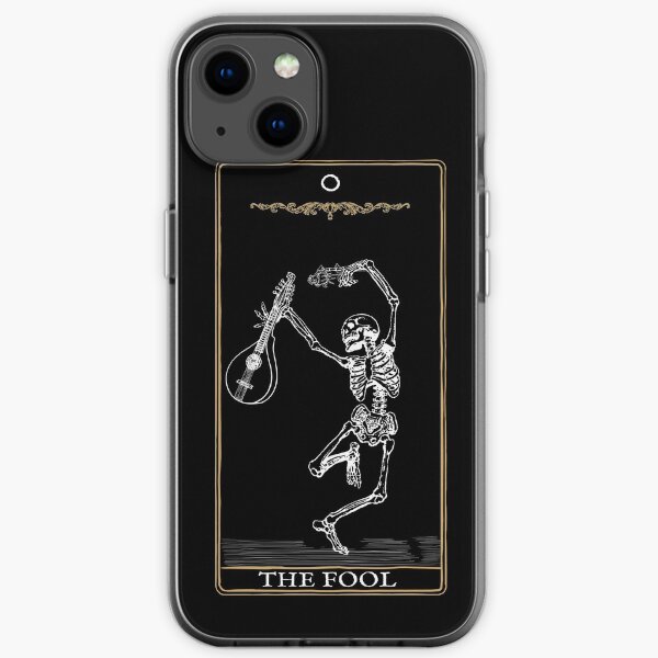 The Fool Tarot Card, Skeleton Tarot, Major Arcana iPhone Soft Case