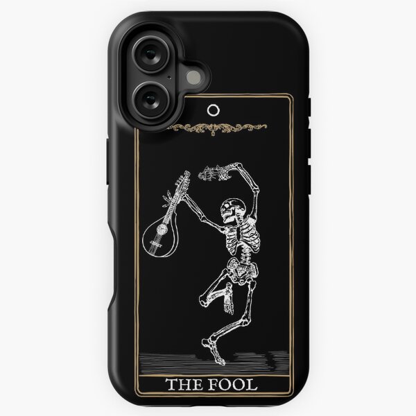Vista previa del artículo con la obra «Carta del Tarot El Loco, Tarot Esqueleto, Arcanos Mayores», diseñado y vendido por Marouk.