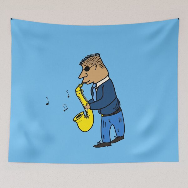 Item preview, Man playing the saxophone designed and sold by Javier Narváez Solarte.