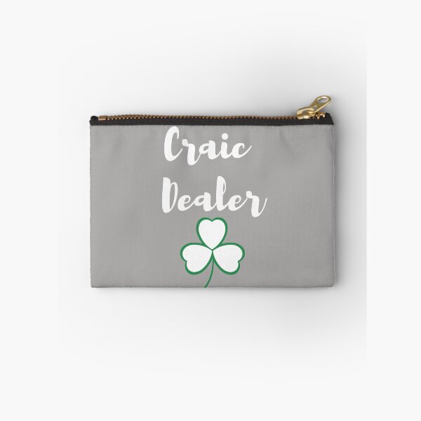 Item preview, Craic Dealer Fun Irish design white print on grey mask pin sticker tshirt tee designed and sold by denisetees.