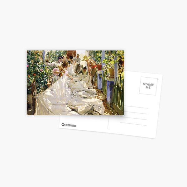 Item preview, Joaquín Sorolla - Sewing the Sail designed and sold by Impressionist Masters.