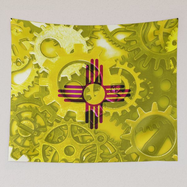 Item preview, Gear Flag of new mexico Industrial Mechanic Engineer Flags New Mexico  designed and sold by Dr-Pen.