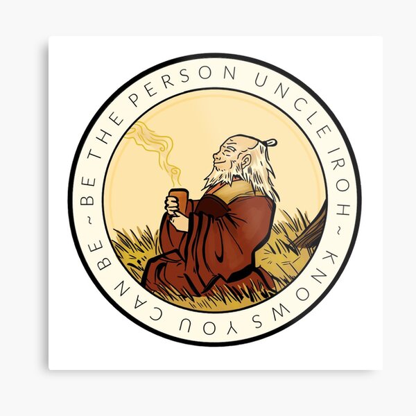 Me inspiré mucho. Amo al tío Iroh y pensé en diseñar una pegatina para los que también lo aman :) y también Lámina metálica