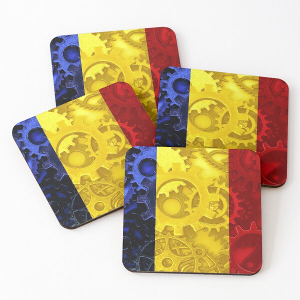Item preview, Gear Flag of Romania Industrial Mechanic Engineer Flags designed and sold by Dr-Pen.