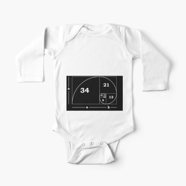 #Golden #Ratio #GoldenRatio #Design Ideas Fibonacci Spiral = 1.6180339887498948420 Long Sleeve Baby One-Piece