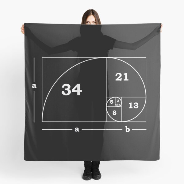 #Golden #Ratio #GoldenRatio #Design Ideas Fibonacci Spiral = 1.6180339887498948420 Scarf