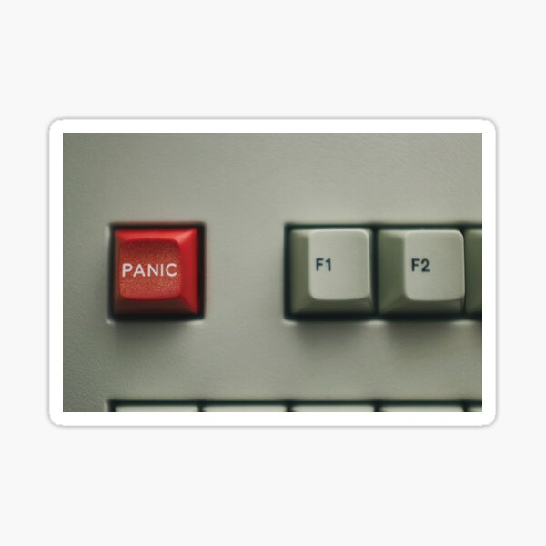 The Panic Button Sticker