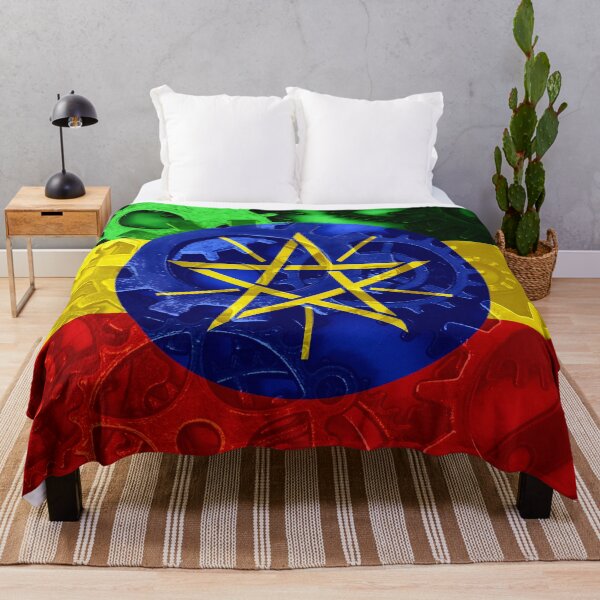 Item preview, Gear Flag of Ethiopia Industrial Mechanic Engineer Flags designed and sold by Dr-Pen.