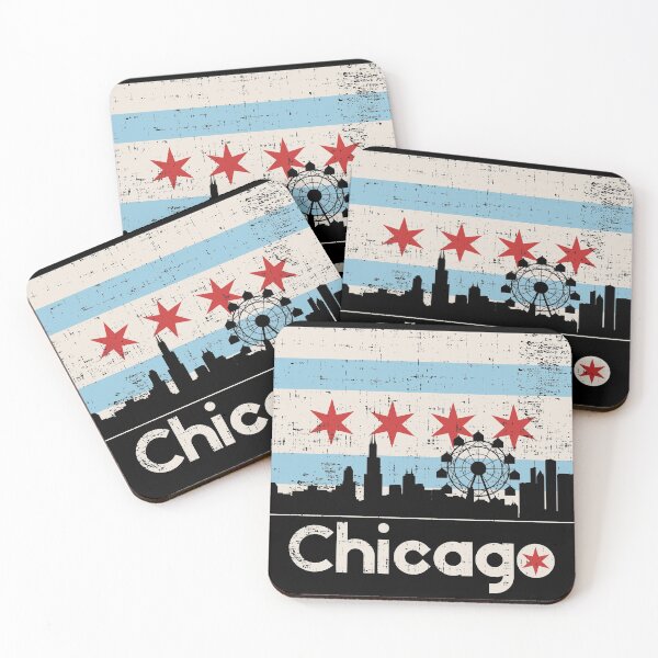 Item preview, Love Chicago Skyscape City Flag Gift Design graphic designed and sold by Lisbob.