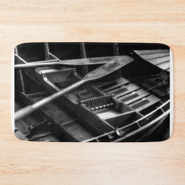 Item preview, Wooden Rowboat And Oars In Black And White designed and sold by CarolRMontoya.